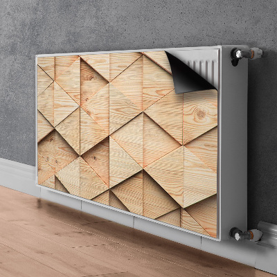 Dekoračný magnetický kryt na radiátor Dřevěný 3d vzor