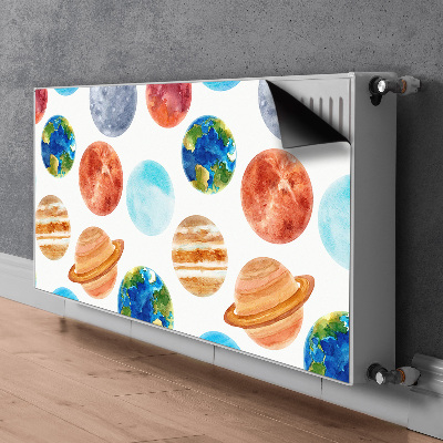 Dekoračný magnetický kryt na radiátor Barevné planety