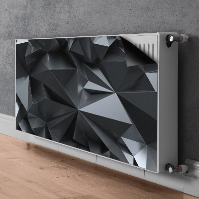 Dekoračný magnet na radiátor Černý 3d vzor