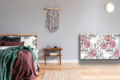 Magnetický kryt na radiátor Pastelové ruže art