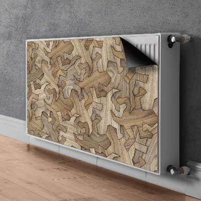 Dekoračný magnet na radiátor Vzor gecko ve dřevě