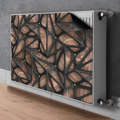 Dekoračný magnet na radiátor Černé dřevo síť
