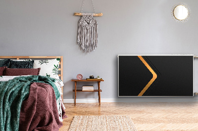 Dekoračný magnetický kryt na radiátor Elegantní černá grafika