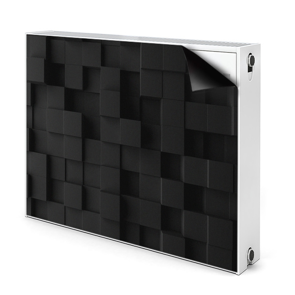 Dekoračný magnet na radiátor Černé 3d kostky