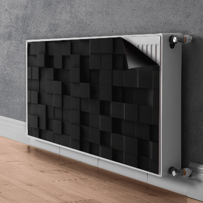 Dekoračný magnet na radiátor Černé 3d kostky
