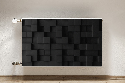 Dekoračný magnet na radiátor Černé 3d kostky