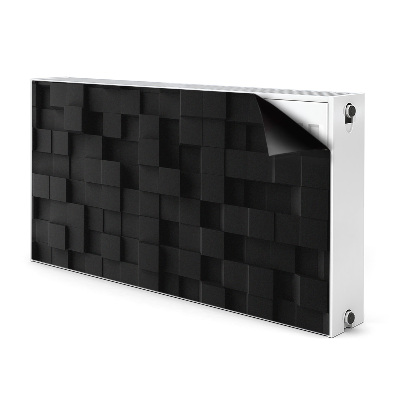 Dekoračný magnet na radiátor Černé 3d kostky