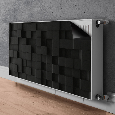 Dekoračný magnet na radiátor Černé 3d kostky