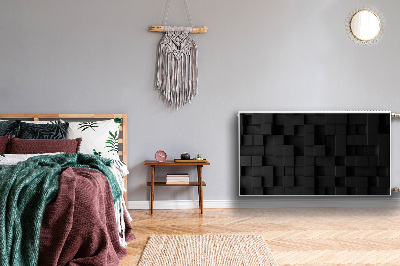 Dekoračný magnet na radiátor Černé 3d kostky