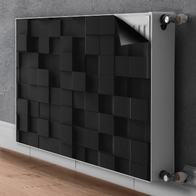 Dekoračný magnet na radiátor Černé 3d kostky