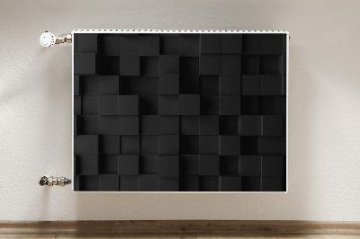 Dekoračný magnet na radiátor Černé 3d kostky