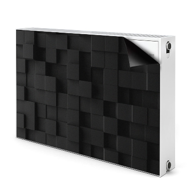 Dekoračný magnet na radiátor Černé 3d kostky