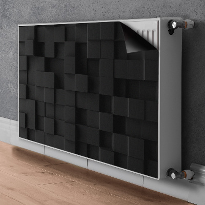 Dekoračný magnet na radiátor Černé 3d kostky