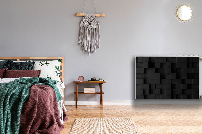 Dekoračný magnet na radiátor Černé 3d kostky
