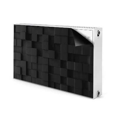 Dekoračný magnet na radiátor Černé 3d kostky