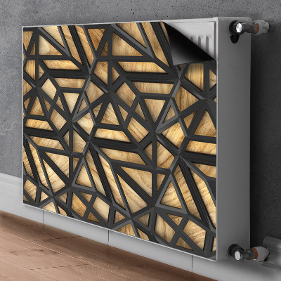 Dekoračný magnet na radiátor Černý geometrický vzor