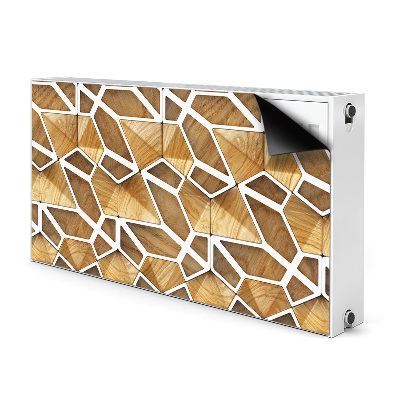 Dekoračný magnetický kryt na radiátor Dřevěný vzor