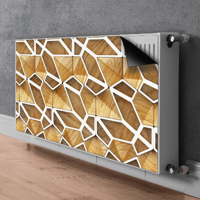 Dekoračný magnetický kryt na radiátor Dřevěný vzor