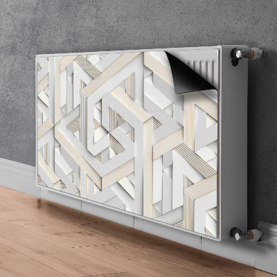 Dekoračný magnet na radiátor Linie geometrie 3d vzorů