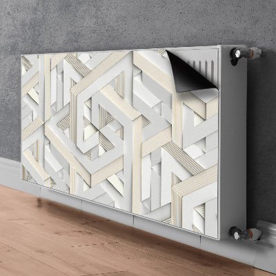 Dekoračný magnet na radiátor Linie geometrie 3d vzorů