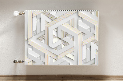 Dekoračný magnet na radiátor Linie geometrie 3d vzorů
