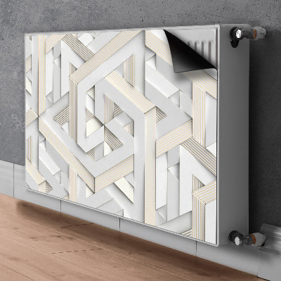 Dekoračný magnet na radiátor Linie geometrie 3d vzorů
