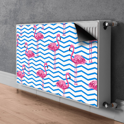 Dekoračný magnetický kryt na radiátor Flamingos