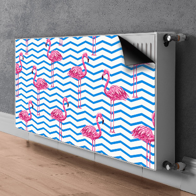 Dekoračný magnetický kryt na radiátor Flamingos