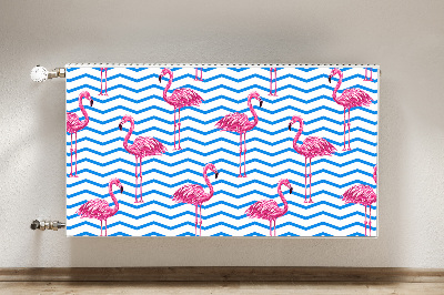Dekoračný magnetický kryt na radiátor Flamingos
