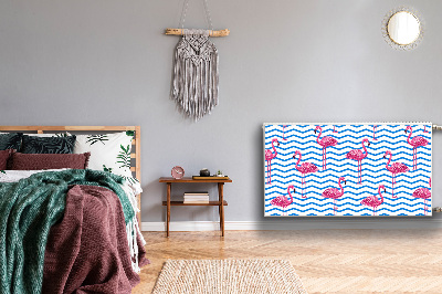 Dekoračný magnetický kryt na radiátor Flamingos