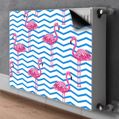 Dekoračný magnetický kryt na radiátor Flamingos