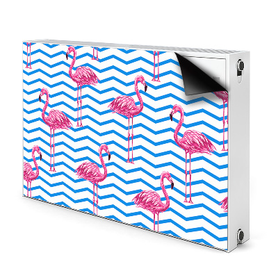 Dekoračný magnetický kryt na radiátor Flamingos