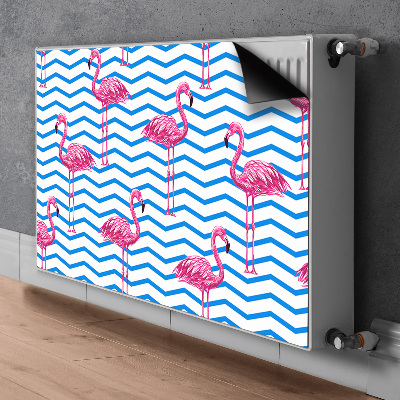 Dekoračný magnetický kryt na radiátor Flamingos