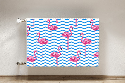 Dekoračný magnetický kryt na radiátor Flamingos
