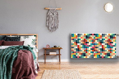 Dekoračný magnetický kryt na radiátor Geometrický vzorec