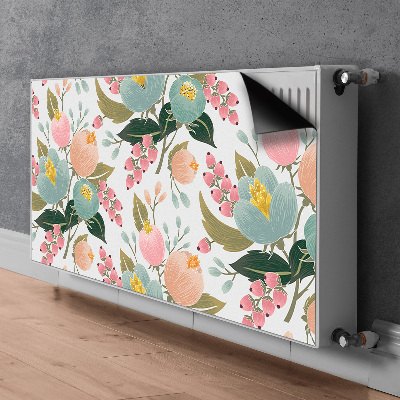 Magnetický kryt na radiátor Malované květiny