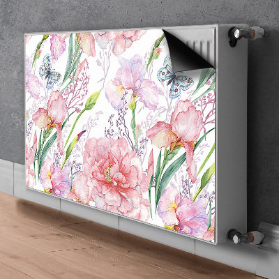 Magnetický kryt na radiátor Pivoňky květin