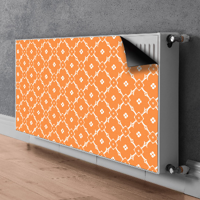 Dekoračný magnetický kryt na radiátor Oranžové květy