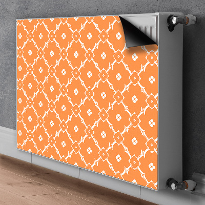 Dekoračný magnetický kryt na radiátor Oranžové květy