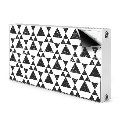 Dekoračný magnet na radiátor Černé a bílé trojúhelníky