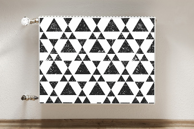 Dekoračný magnet na radiátor Černé a bílé trojúhelníky