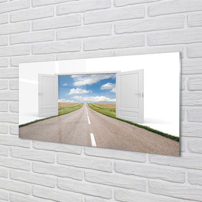 Obraz na akrylátovom skle Poľná cesta 3d dvere