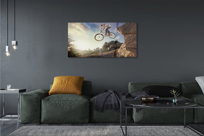 Obraz plexi Horský bicykel oblohy oblačno