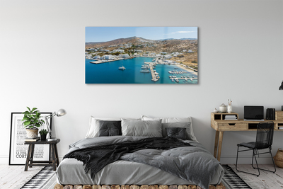 Obraz na akrylátovom skle Grécko coast horské mesto
