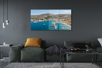 Obraz na akrylátovom skle Grécko coast horské mesto