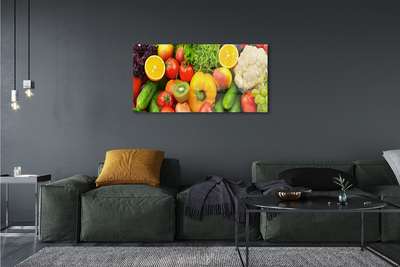 Obraz plexi Karfiol uhorka kiwi