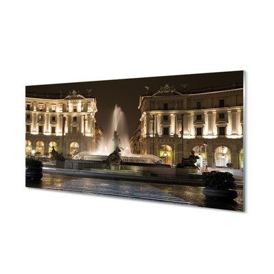 Obraz na akrylátovom skle Rome fountain square v noci