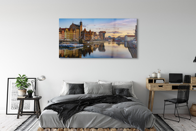 Obraz na akrylátovom skle Port of gdańsk rieky svitania
