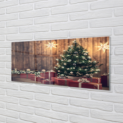 Obraz na akrylátovom skle Darčeky vianočný strom dekorácie dosky