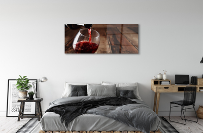 Obraz plexi Dosky poháre na víno